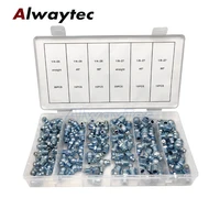 50 Uds/110 Uds. De aleación de Zinc 1/8 1/4, accesorios para pezones de grasa hidráulica, juego de accesorios para coche, recto, ángulo de 45 grados