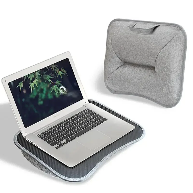 Lap Desk For Laptop With Cushion Lapdesk For Laptop With Soft Pillow Cushion Writing Padded Tray With Handle For Work And Game