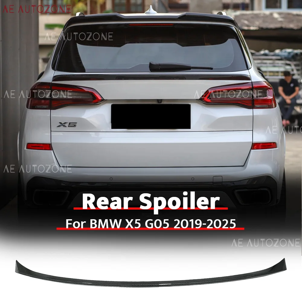 

Glossy Carbon Fiber Pattern Rear Spoiler For BMW X5 G05 2019-2023