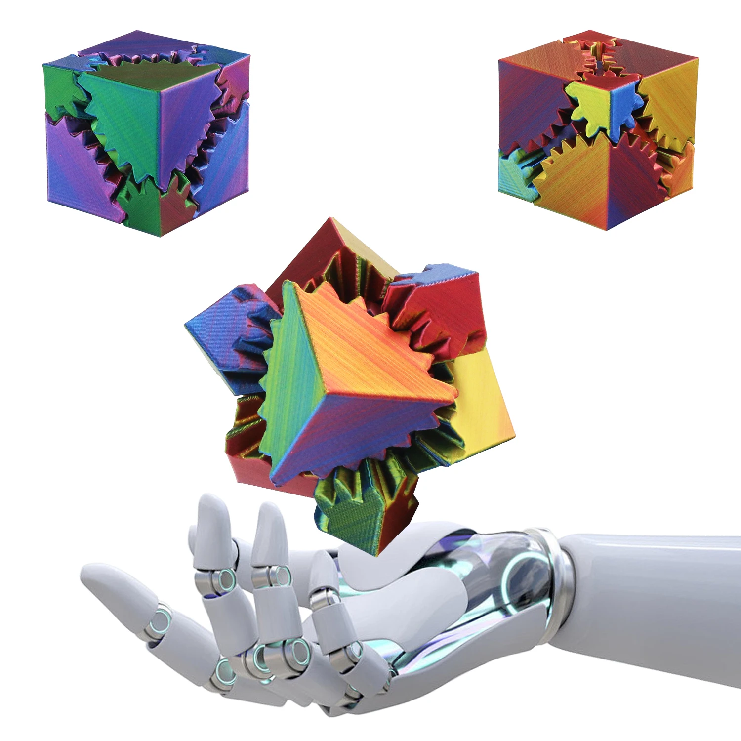 

3D printing colorful creative rotating gear toys, decompression children's toys