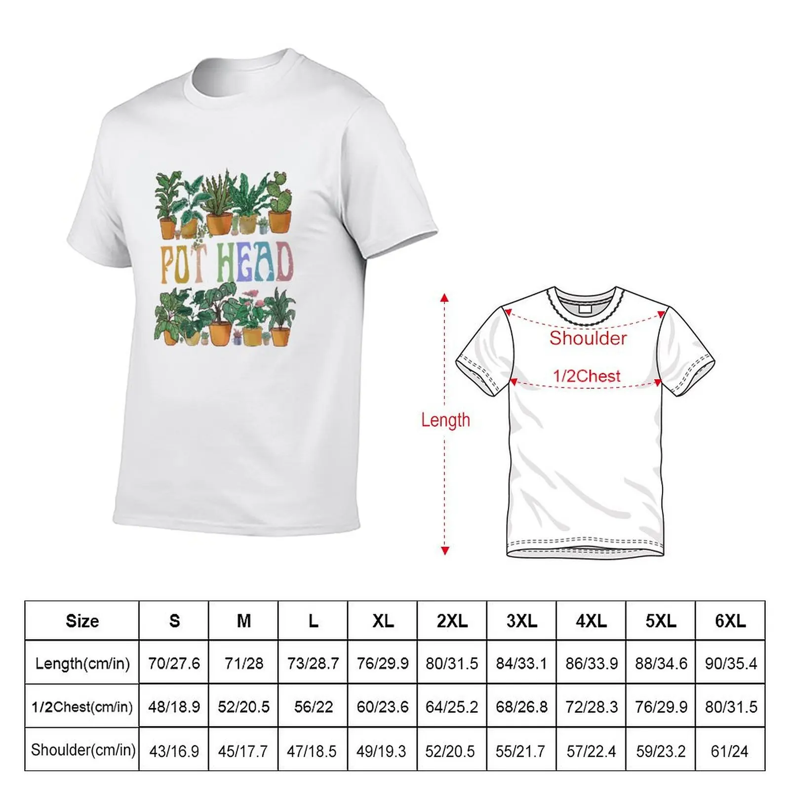 GARDENING POTTED PLANT POT HEAD T-Shirt Durable Work Wear T-Shirt