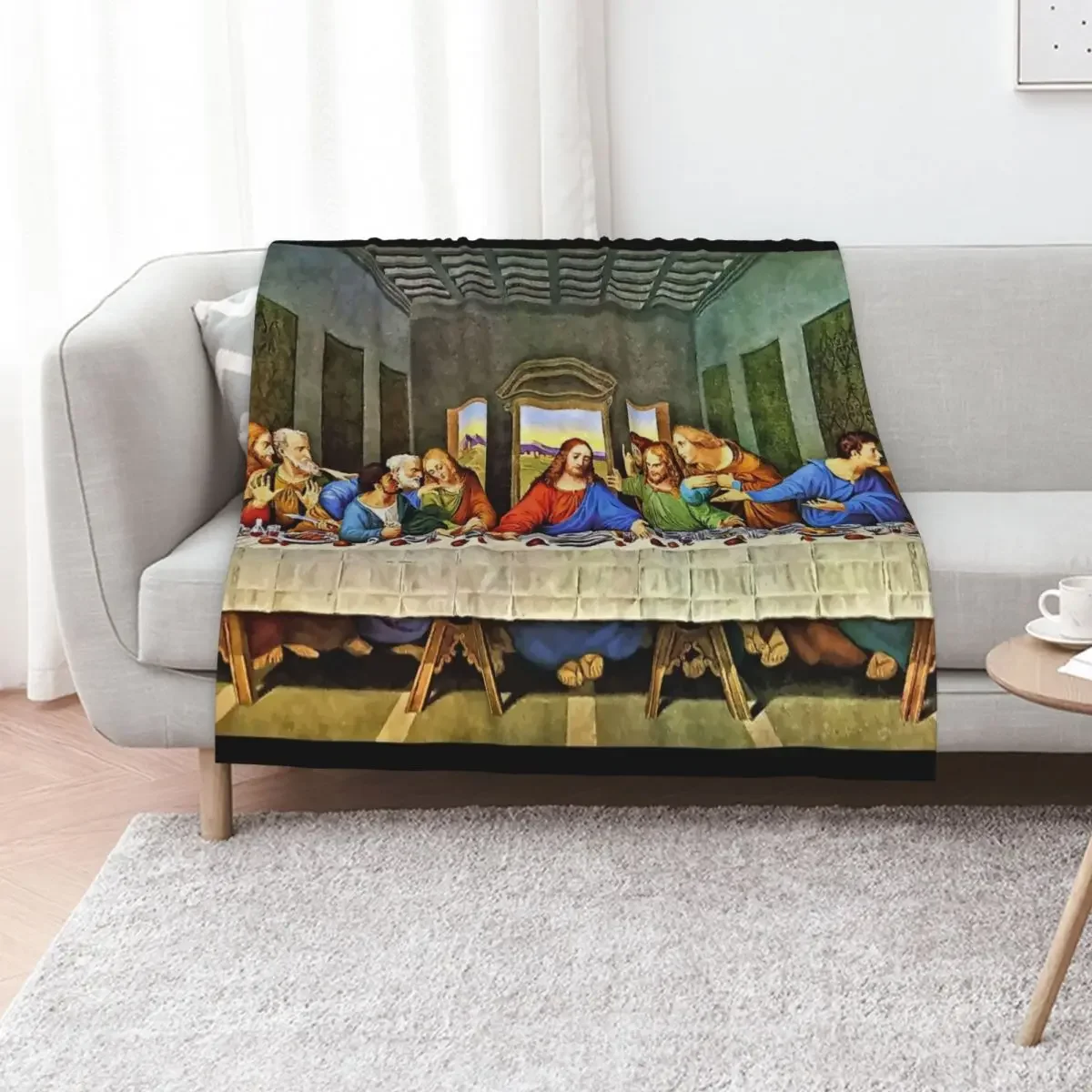 

Original Last Supper Painting Throw Blanket Camping Soft Beds For Baby Personalized Gift Blankets