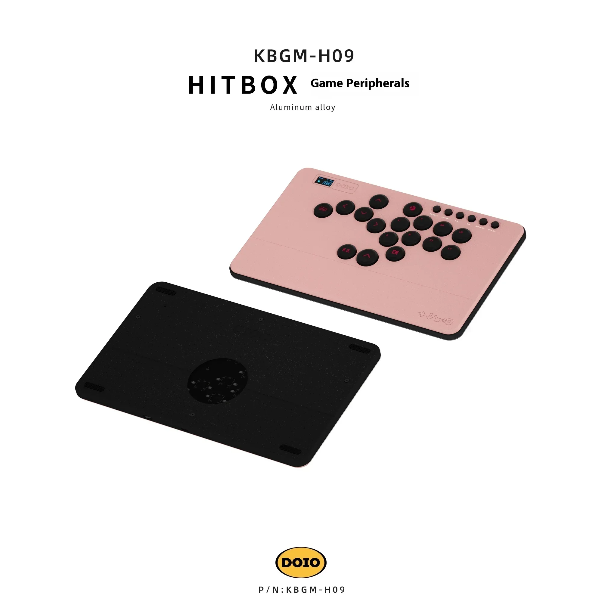Doio Kbgm-H09 Hitbox Aluminium Aloi, Keyboard mekanik Multi-Key Rgb Gaming Keyboard tipe-c mendukung Ps4 Ps5 Switch Pc Steam