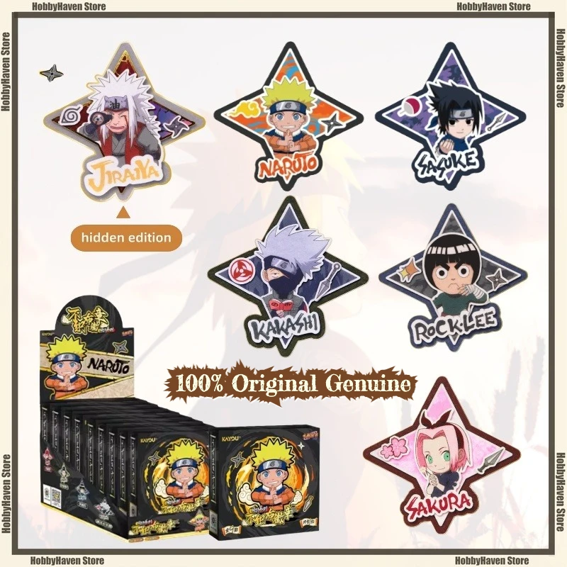 متوفر في المخزون لعبة ببطاقات الرسوم المتحركة Naruto Shōnen Peer Series شارة غير منسوجة رسمية أصلية مجموعة شارات محيطية هدية