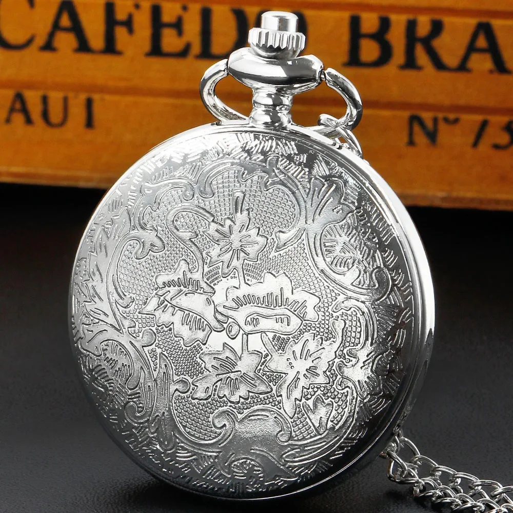 Orologio da tasca al quarzo di lusso con design moto, collana di moda, ciondolo, catena, gioielli, regalo, orologio Steampunk per uomo donna