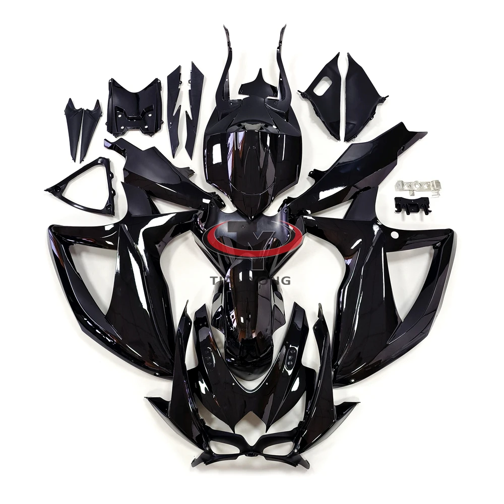 Full Fairing Bright black For GSXR600 GSXR750 GSXR GSX R 600 750 K8 2008 2009 2010 High Quality Bodywork Kit Customize Cowling