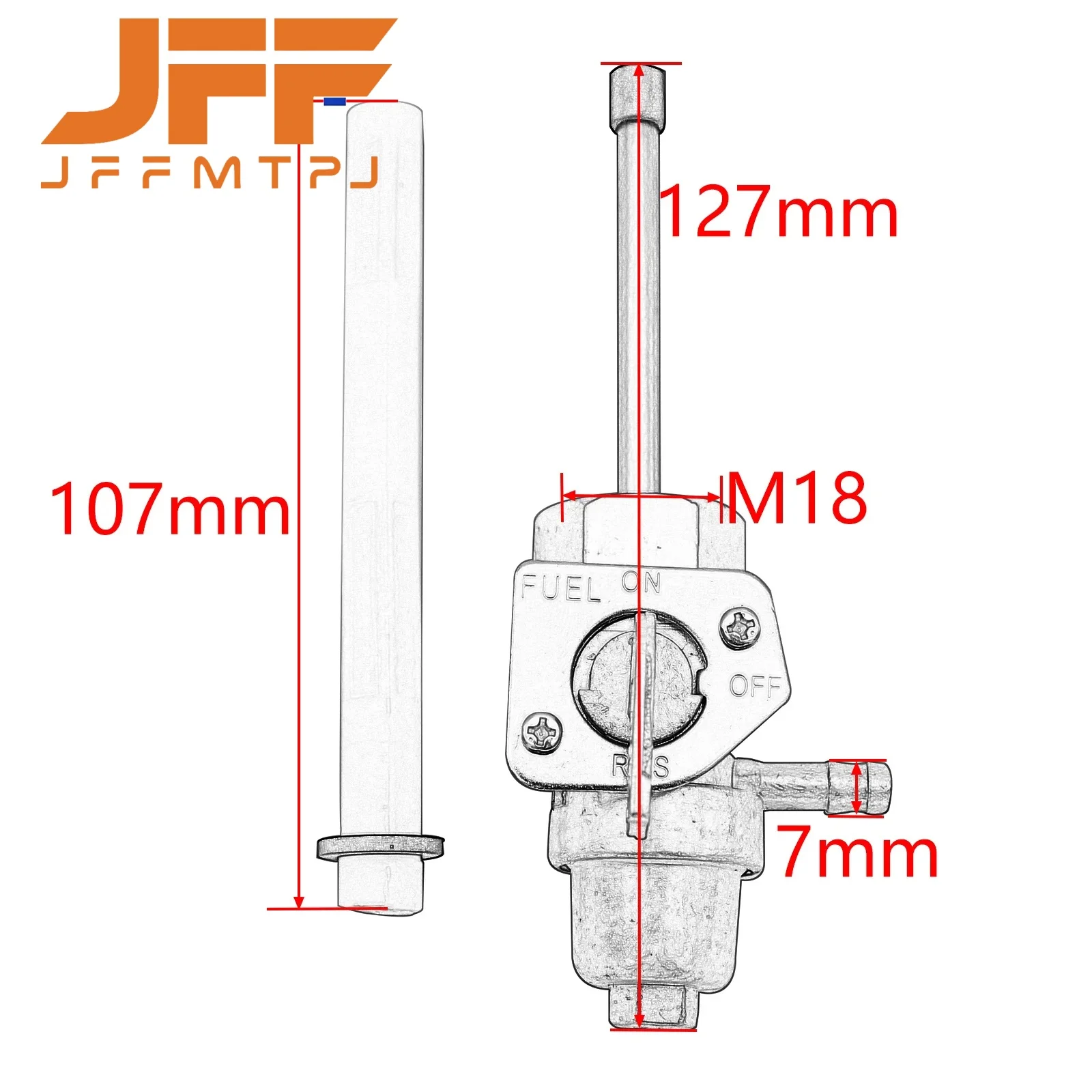 M18*1.5 Gas Fuel Tank Switch Cock Tap Valve Petcock For Honda VT500C SHADOW VT500FT ASCOT VF500F INTERCEPTOR VT1100C SHADOW Part