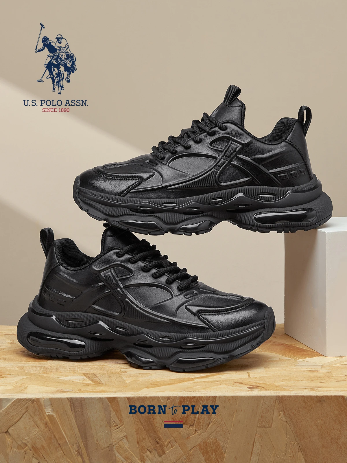 Zapatos de la Asociación de  Masculino USPA 2026, Nuevos Zapatos Deportivos Casuales de Otoño-Invierno con Suela Gruesa y...