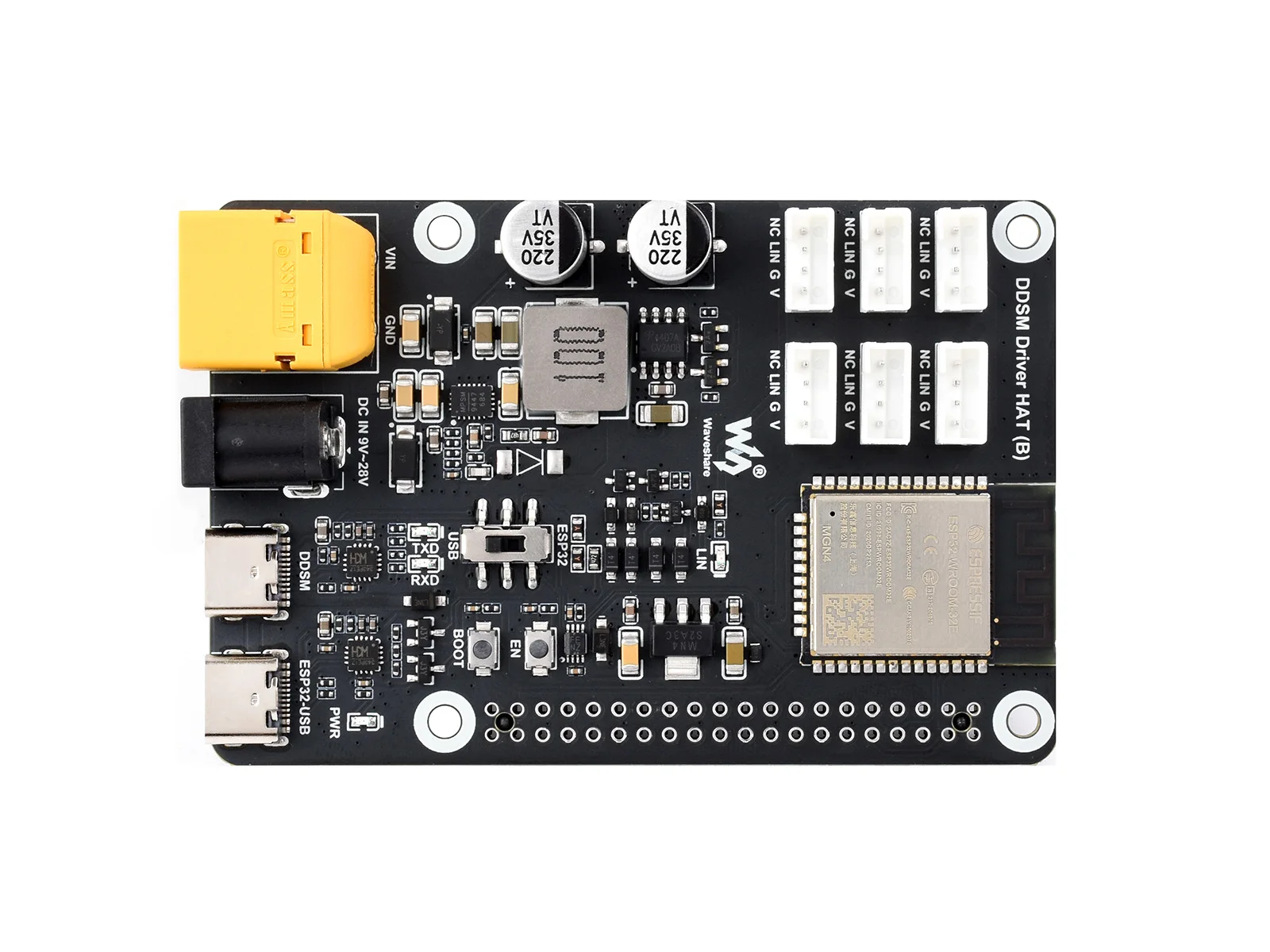 Direct Drive Servo Motor Driver Board (B), Integrates ESP32 And Control Circuit, 2.4G WiFi Support, For DDSM400 Hub Motor