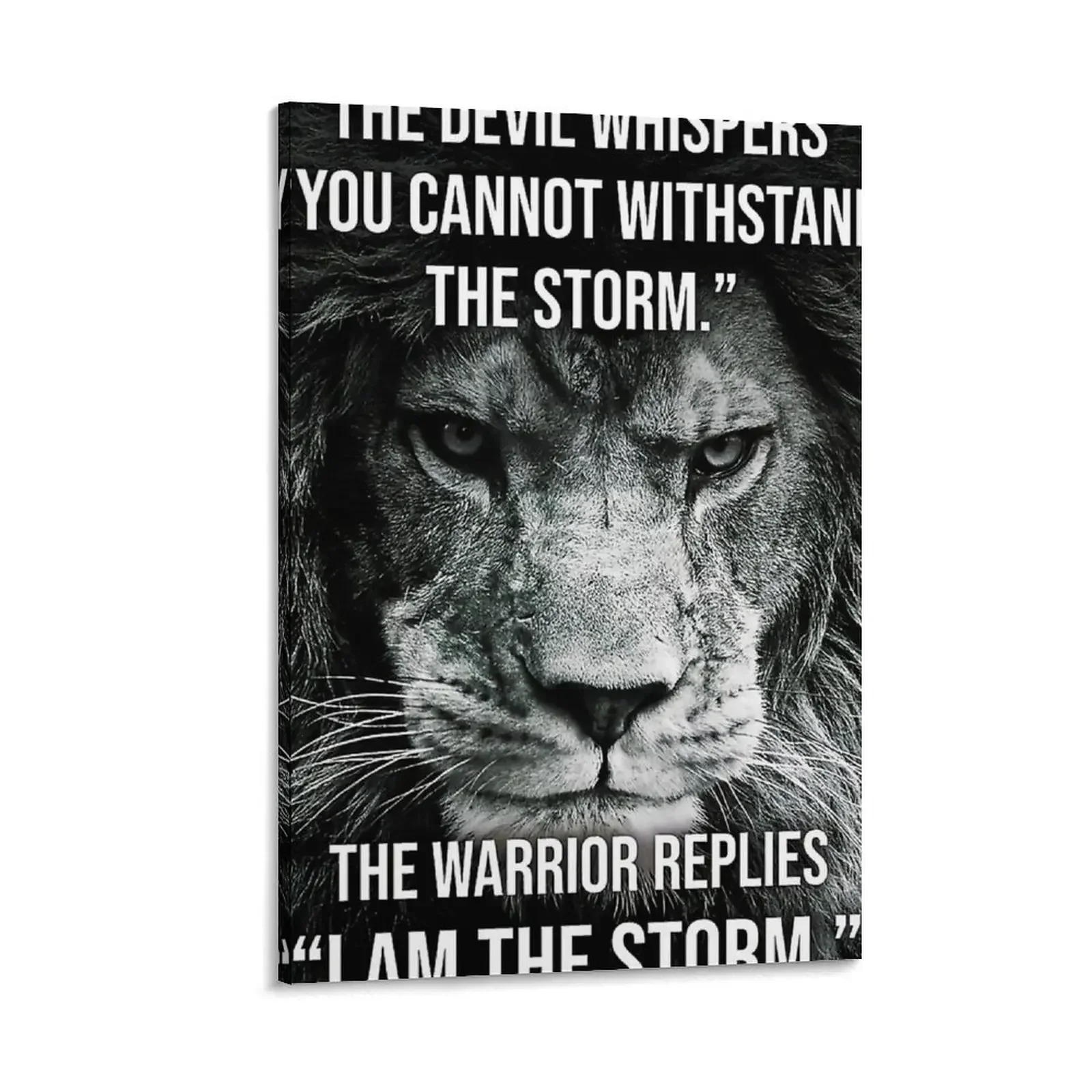 

I AM The Storm, Lion, Warrior - Motivational Canvas Painting poster aesthetic art Paintings for bedroom aesthetic room