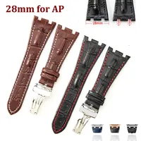 28mm Genuine Cowhide Strap for Audemars Piguet Royal Oak Offshore 15710 15703 26470 Series Waterproof Sport Wrist Band for AP