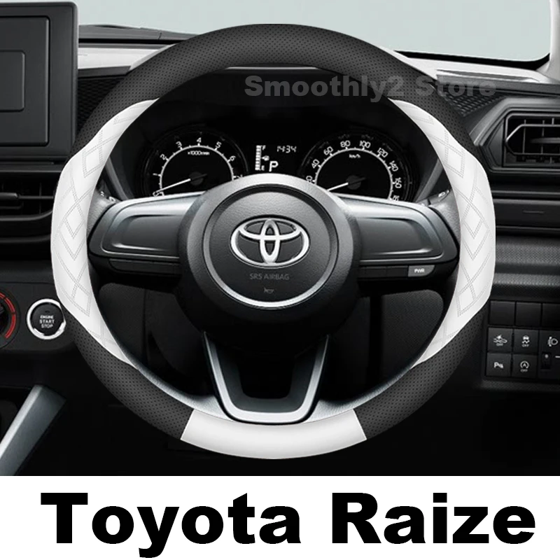 

Leather Car Steering Wheel Cover For Toyota Raize 2025 2019-2024 wear-resistant Auto Steering Wheel Toyota Raize Accessories