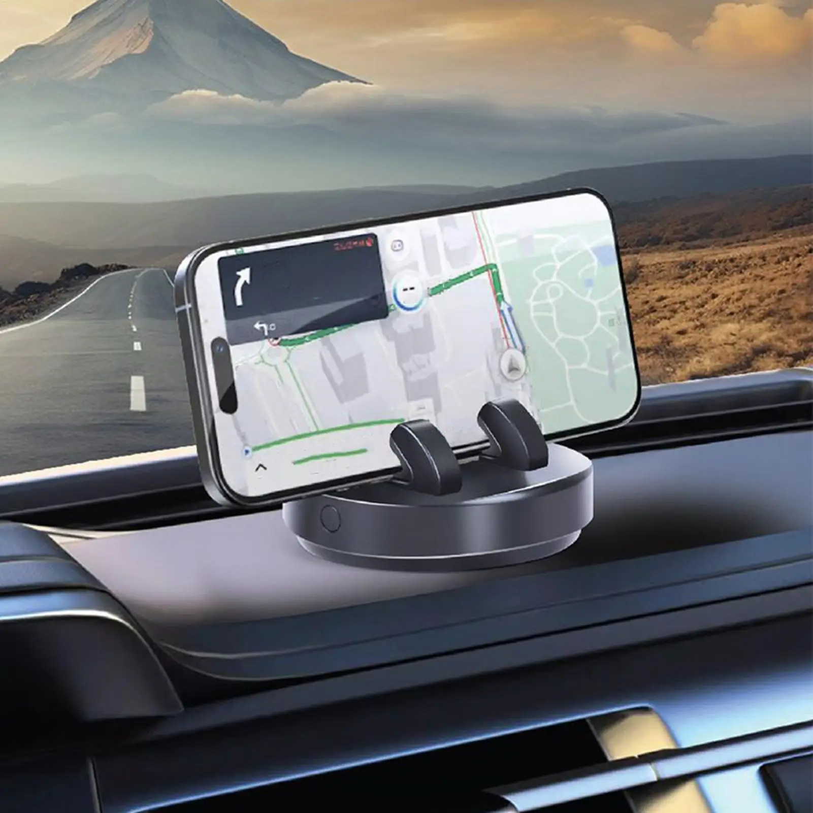 

9x6.5cm Car Phone Stand Rotatable Dashboard Auto Mobile Phone Stand Smartphone Automotive Organizer with Parking Number Plate
