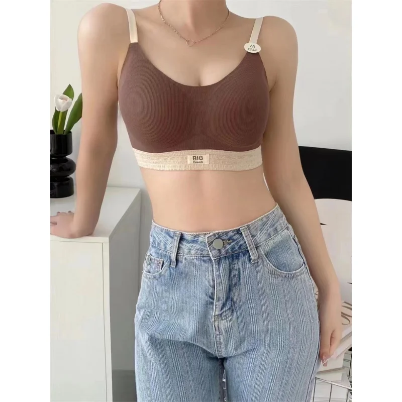 Hot Girl Sling New Dream Town Vest Bra TikTok XiaohongshuPDDHot Sale Top Support Adjustable Underwear