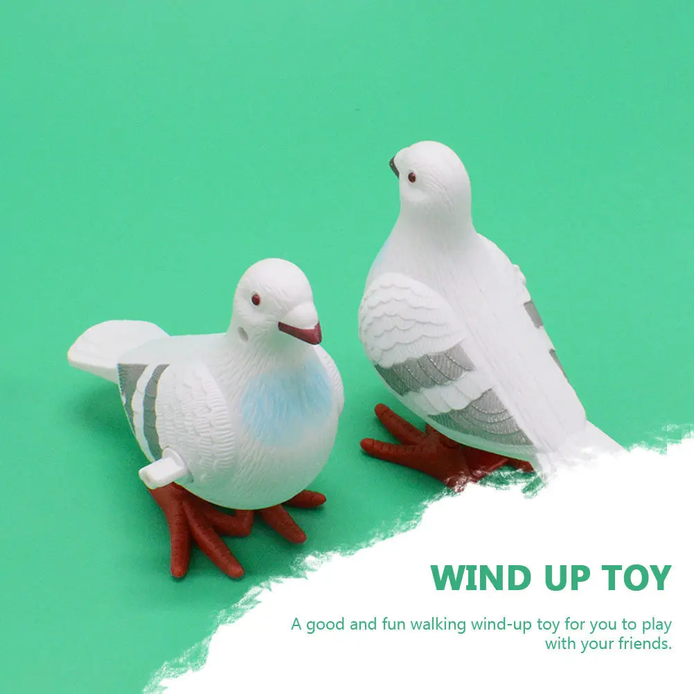 

4Pcs Pigeon Windup Creative Funny Kids Party Favor Birthday Supplies Interactive Small Animals Play Pigeon Toys