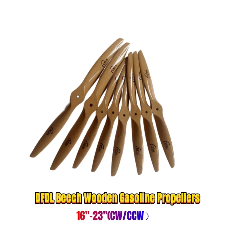 DFDL 16x8 16x10 17x10 18x10 19x10 19x12 20x12 23x12 CW/CCW High Quality Beech Wooden Gasoline Propellers For Gasoline Aircraft