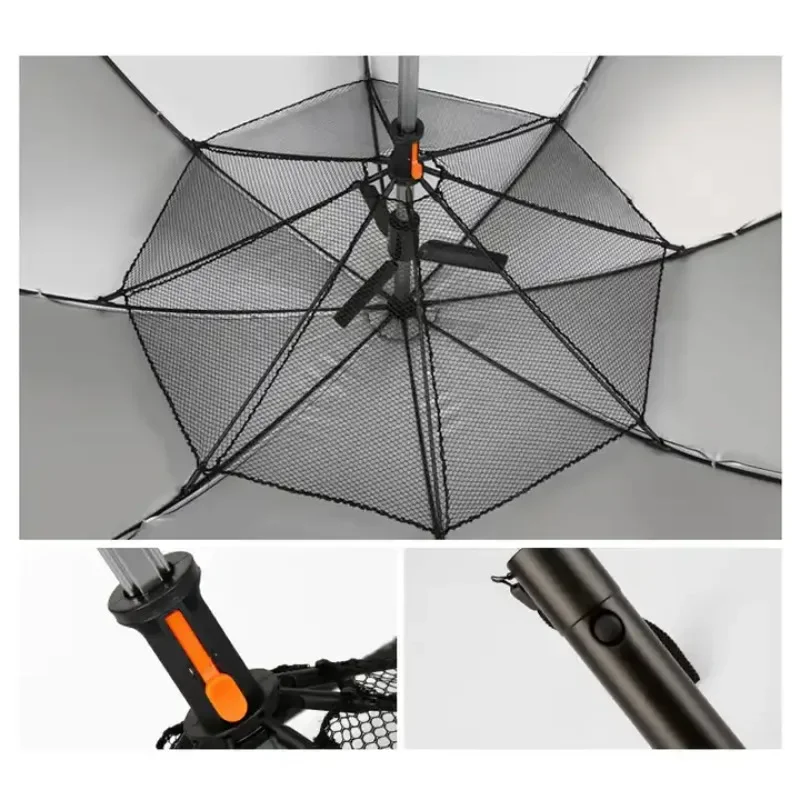 PGM GOLF Umbrella Straight with Fan New Design Ourdoor Sun Protection UV Protection Parasol YS005