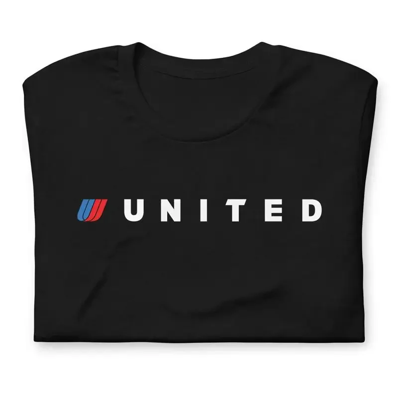 Retro United Airlines Inspired US Airline Logo Unisex Tee S 5XL