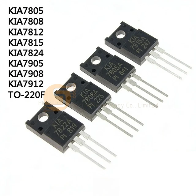 10Pcs KIA7805 KIA7808 KIA7812 KIA7815 KIA7824 KIA7905 KIA7908 KIA7912 API-U/P API TO-220F IC chip Wholesale