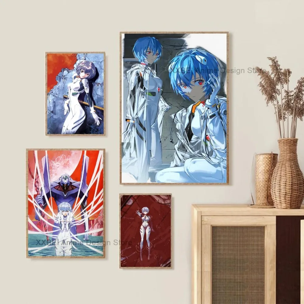 

Ayanami Rei аниме EVA самоклеящийся постер спальня комната гобелены современное украшение дома подарок безрамный