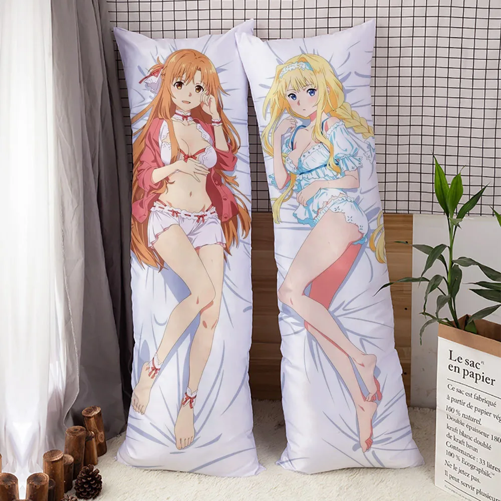 

Anime Dakimakura Sword Art Online Alicization War of Underworld Alice & Yuuki Asuna Fullbody Long Pillow Case Pillow Cover