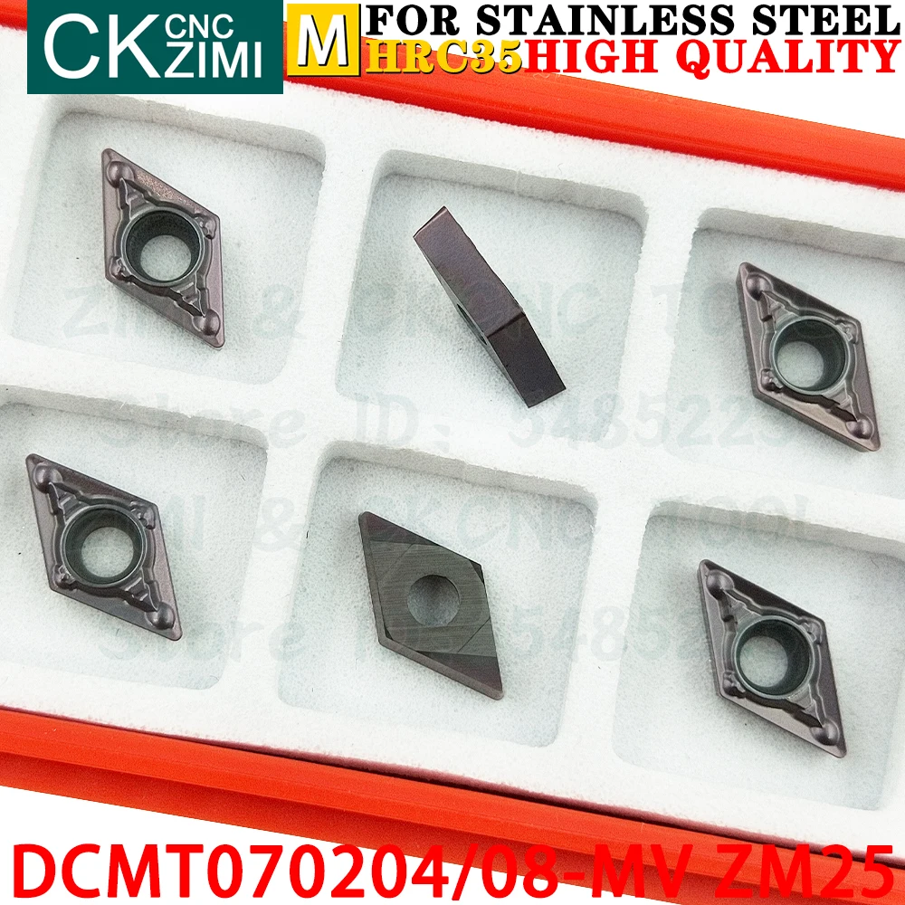 DCMT070204-MV ZM25 DCMT070208-MV ZM25 Płytki węglikowe Zewnętrzne płytki do toczenia wewnętrznego Narzędzia Narzędzia do cięcia metalu CNC DCMT 0702 MV DCMT0702 Narzędzia stolarskie