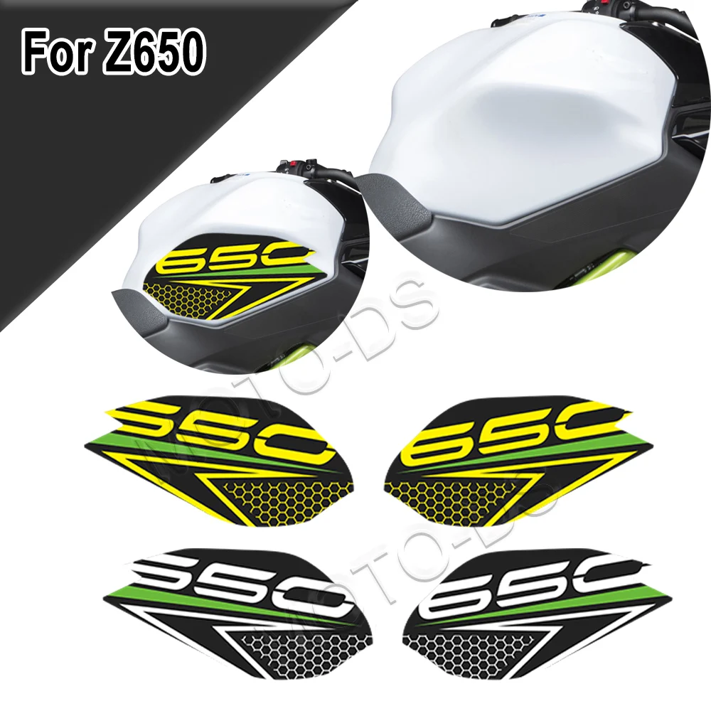 لكاواساكي Z650 Z 650 خزان وقود دراجة نارية وسادة الجسم ملصق الجبهة عجلة درابزين الزجاج الأمامي مجموعة ملصقات 2018 2019 2020 2021