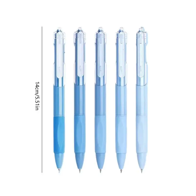 Aesthetic Pens Set 5pcs Quick Drying Smooth Writing Pens Examing Gel Pens Gradient Color Pens Shell Improve Writing Experience