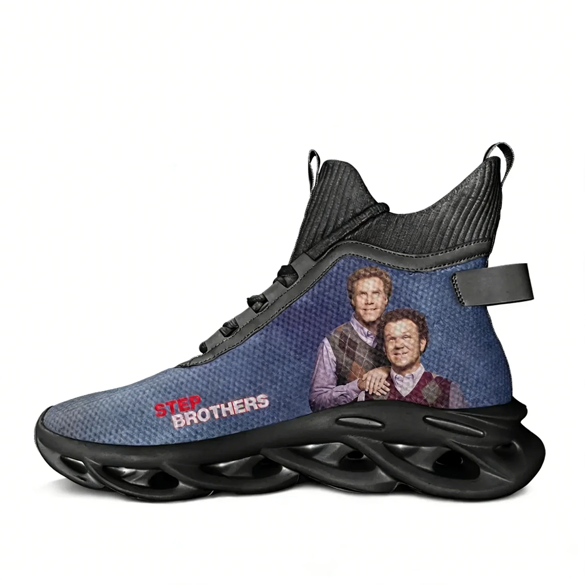 

Кроссовки Step Brothers High Top Flats, мужская и женская спортивная обувь, модные кроссовки высокого качества, сетчатая обувь на шнуровке, обувь на заказ