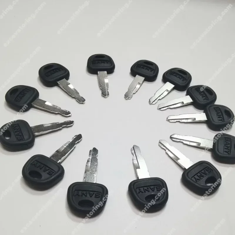 for Excavator ignition key 5pcs，heavy equipment loader accessories excavator Sany bulldozer 60022654