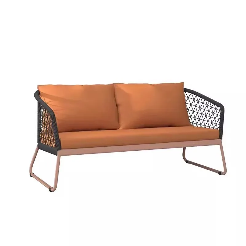 Custom Nordic Style Modern Simplicity Aluminum Alloy Outdoor Sofa Chair Pedal Combination Villa Balcony Leisure Garden Furniture
