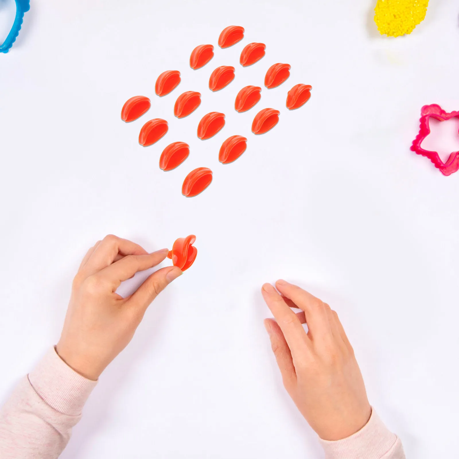 

20 шт. пластиковых вставок в форме утиного рта для поделок своими руками: реалистичный дизайн края губ, безопасные и экологичные аксессуары для уток