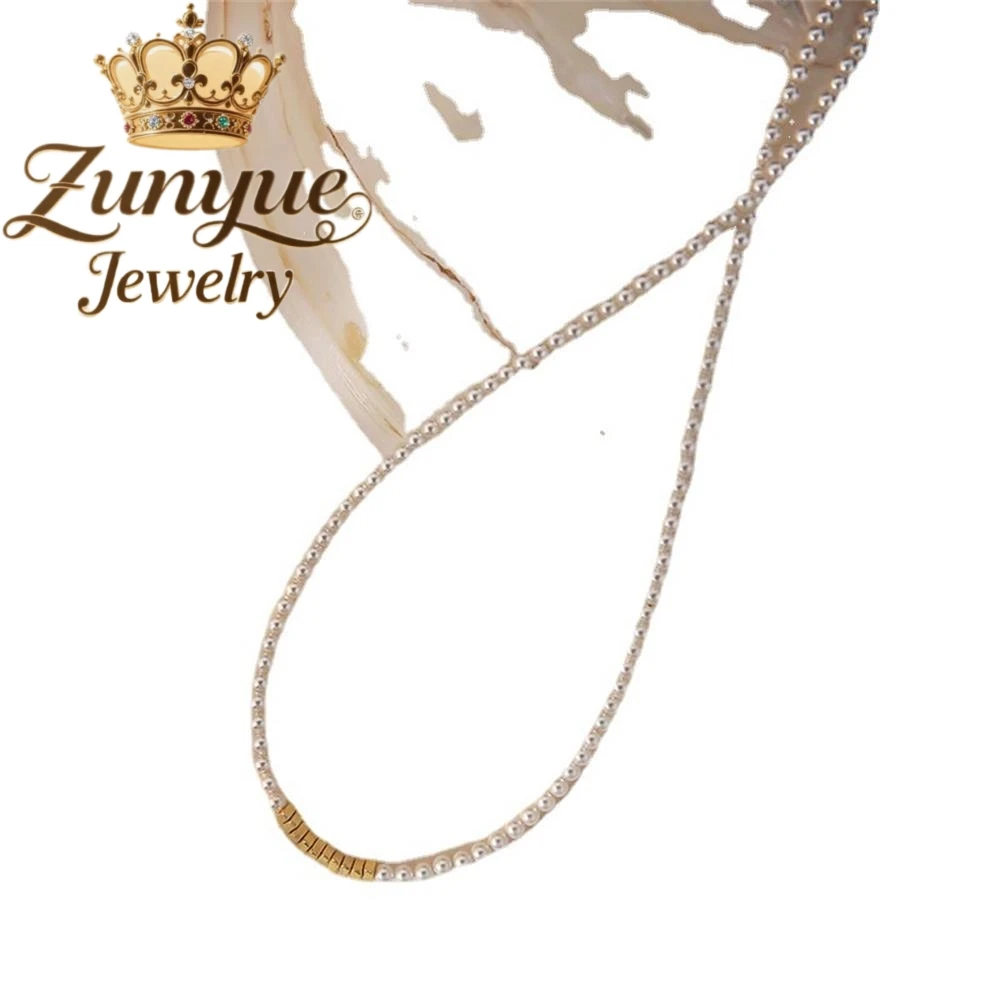 Silver Pearl Necklace Accessory A Versatile And High-End Beaded Necklace Accessory For Women In Summer Fashion Jewelry Exquisite