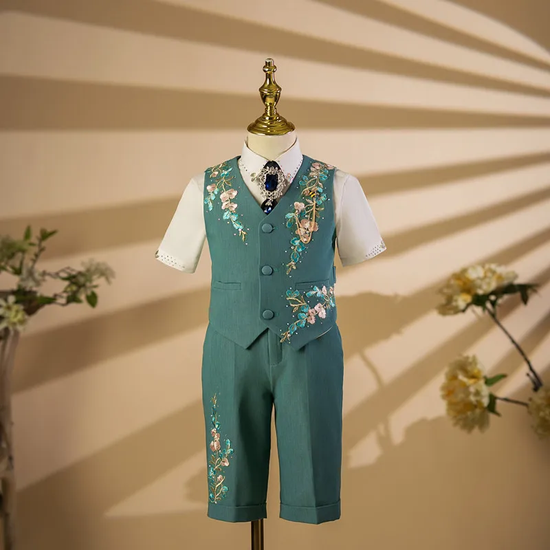 

Boys Clothing Children's Costume Host Piano Performance Blazers Suits Sets For Weddings Birthday Baptism Party A4486