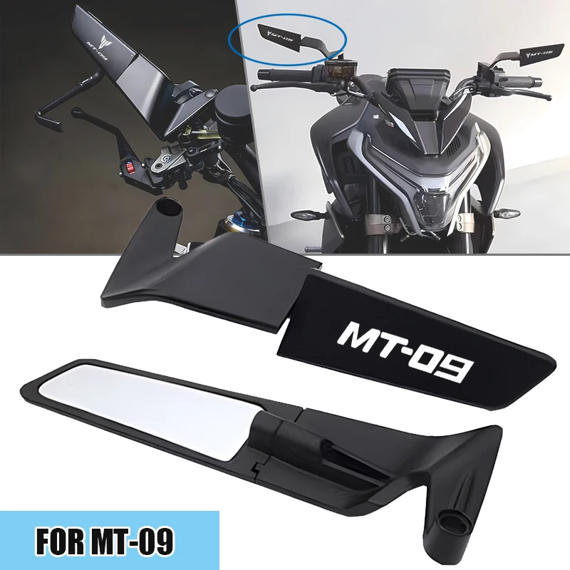 

For YAMAHA MT09 MT 09 MT-09 Motorcycle Accessories Mirror Stealth Winglets Rearview Mirrors