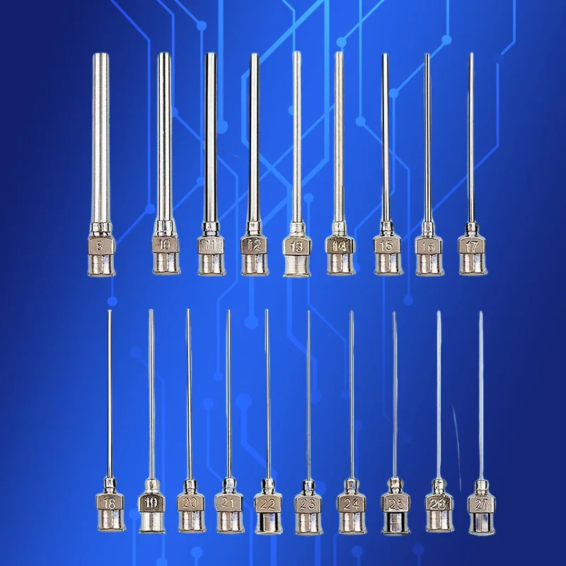 

‌ Иглы для дозирования из нержавеющей стали 8G-27G, 19 шт. | Бесплатная доставка (тупый наконечник с защитой от засорения для 3D-печати/ремонта печатных плат/косметики) ‌