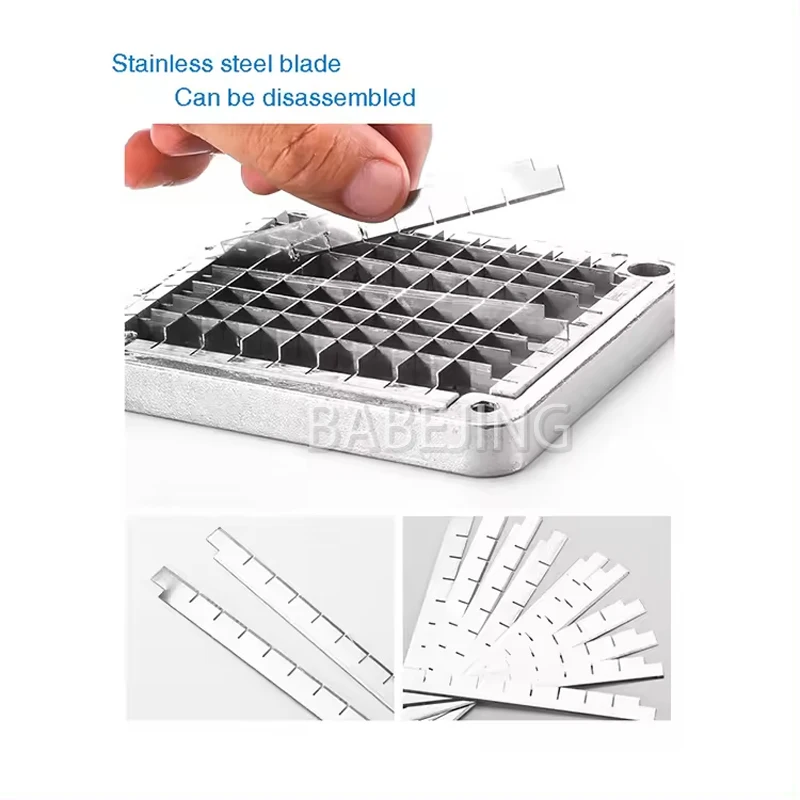 2026 الفولاذ المقاوم للصدأ دليل قطاعة البطاطس جديد متعدد الوظائف آلة قطع الخضار شفط كأس الساق أداة المطبخ