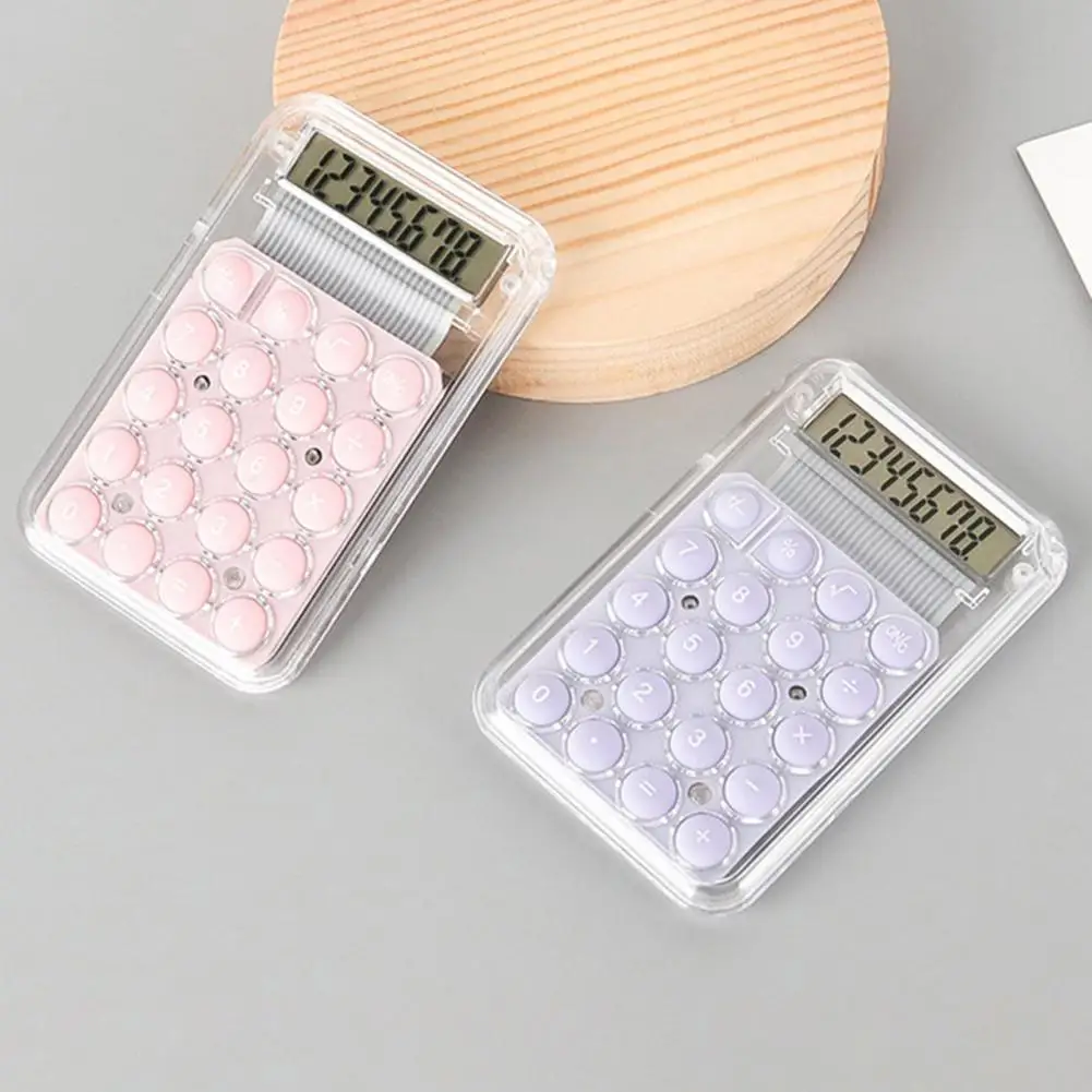 Office Calculator Travel-friendly Mini Portable Calculator with Lcd Display Big Buttons Battery Powered 8 Digit for Easy