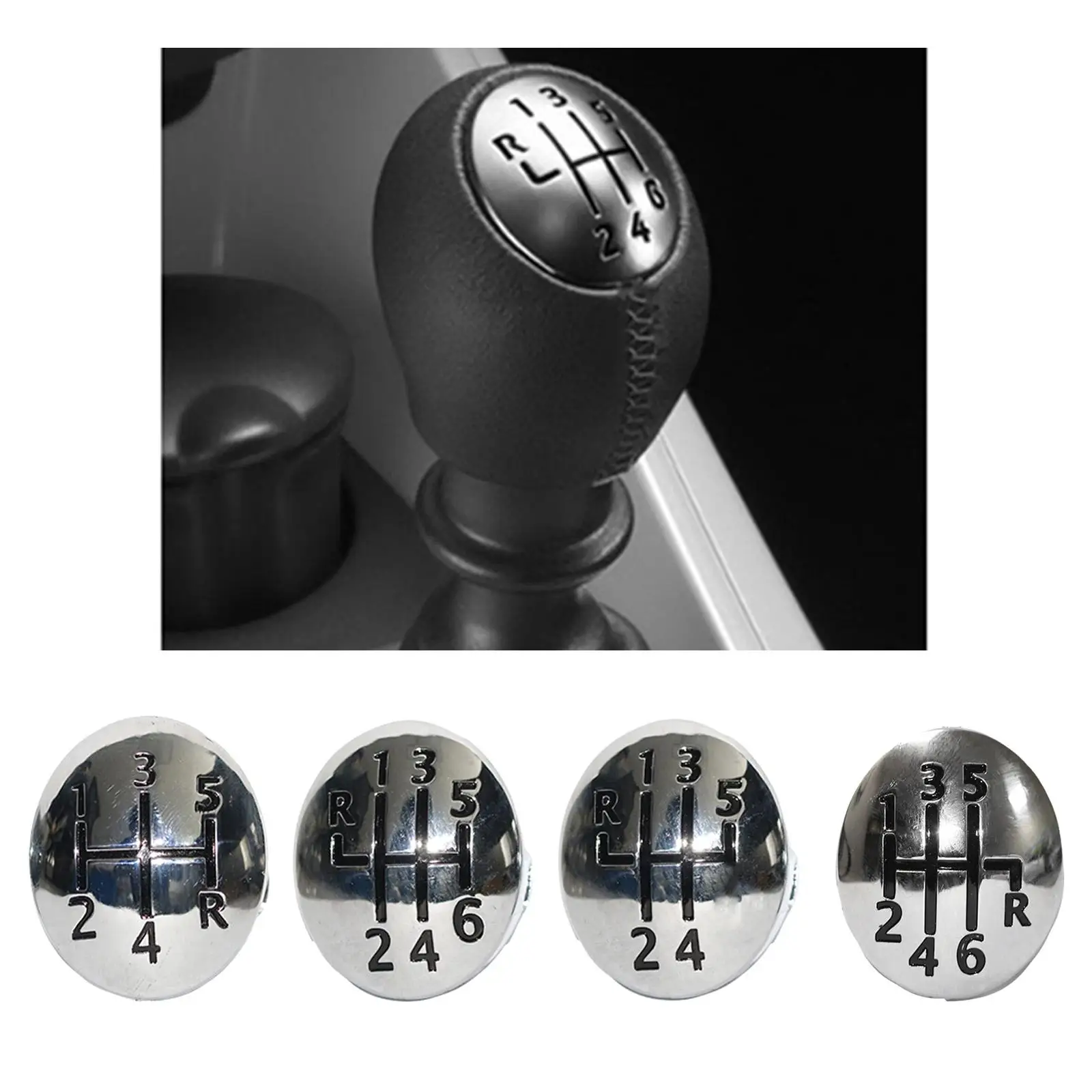 Manual Gear Knob Lever Cover ABS Plastic Fit for Renault Scenic