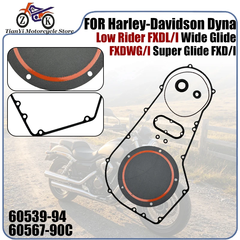 Primary Clutch Cover Gasket Seal Kit 60539-94 For Harley Dyna Low Rider FXDL/I 1450cc Wide Glide FXDWG/I Motorcycle Replace Part