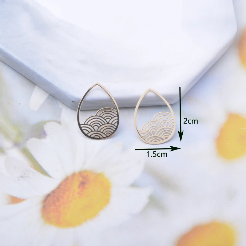 12pcs Oval Charms Connector Brass Pendant Jewelry DIY Handmade