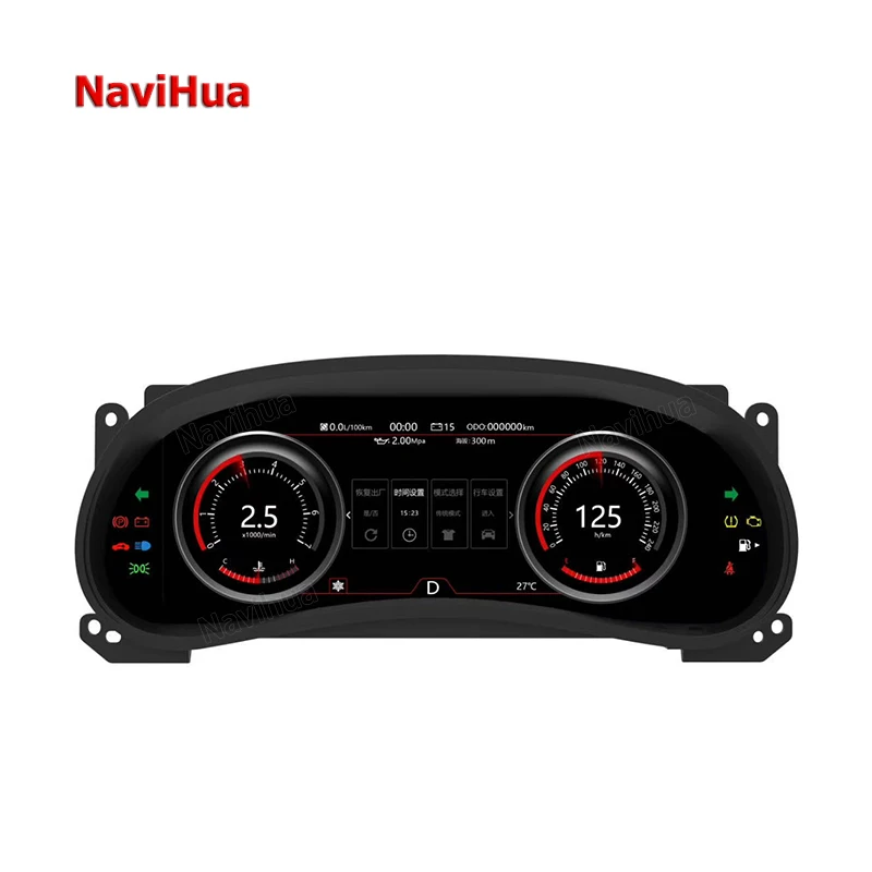 Navihua 12.3 Inch Linux System LCD Digital Instrument Cluster Car Dashboard Auto Meter for Jeep Wrangler