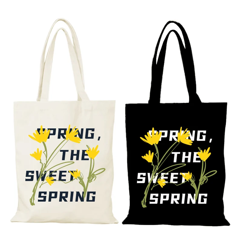 

New Handbags Flowers Women's Handbag Leisure Gift Bag Fashion Canvas Tote Bag Cloth Bags Eco Shopper Shopping Beach Shoulder the