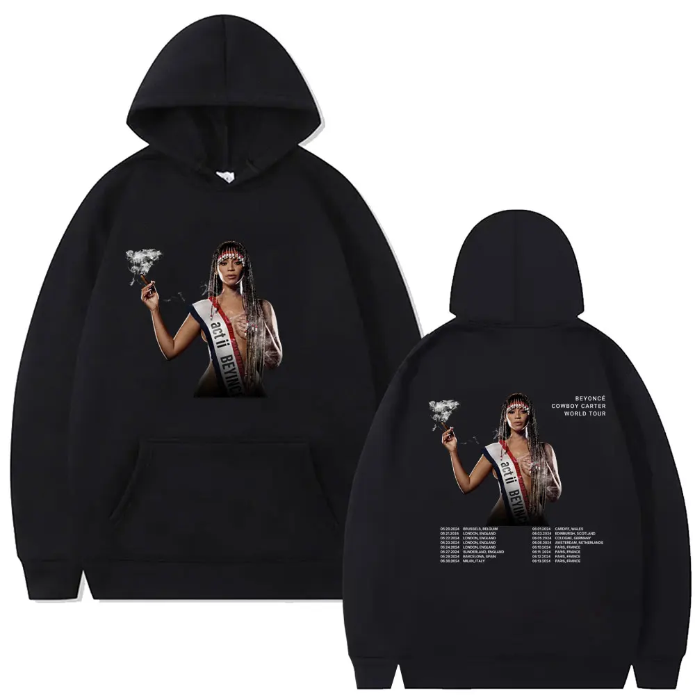 

Beyonce Cowboy Carter World Tour 2025 Hoodie Male Casual Fleece Cotton Sweatshirt Men Women Fashion Oversized Pullover Hoodies
