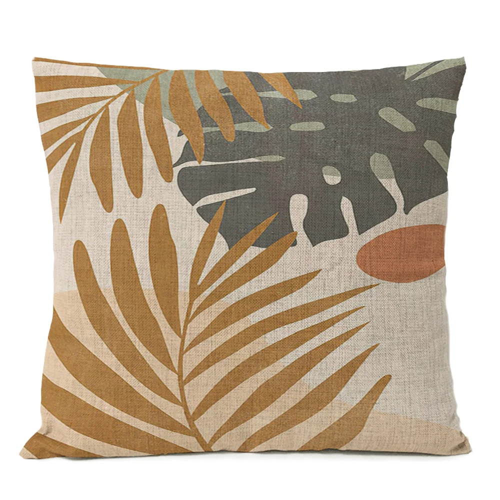 Nordische Wohnkultur Boho geometrische Kissen bezug Blatt Monstera Regenbogen Sonne werfen Kissen bezug Kunst einfache dekorative Sofa kissen