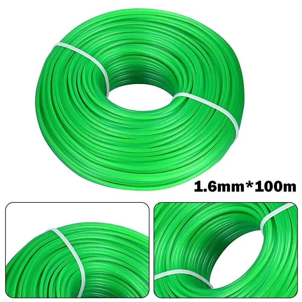 Imagem -04 - Linha de Aparador de Grama Corte de Grama Strimmer Linha Cabo de Náilon Fio String Trimmer Rolo Corda Linha Roçadora Ferramentas de Jardim 1.6 mm 100m