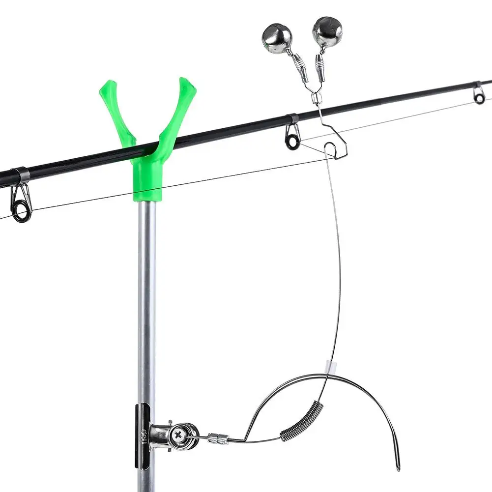 Angelruten-Alarmglocke Metall-Doppelglocken mit Federclip Automatischer Bissanzeiger für Karpfenangeln und Outdoor-Angeln
