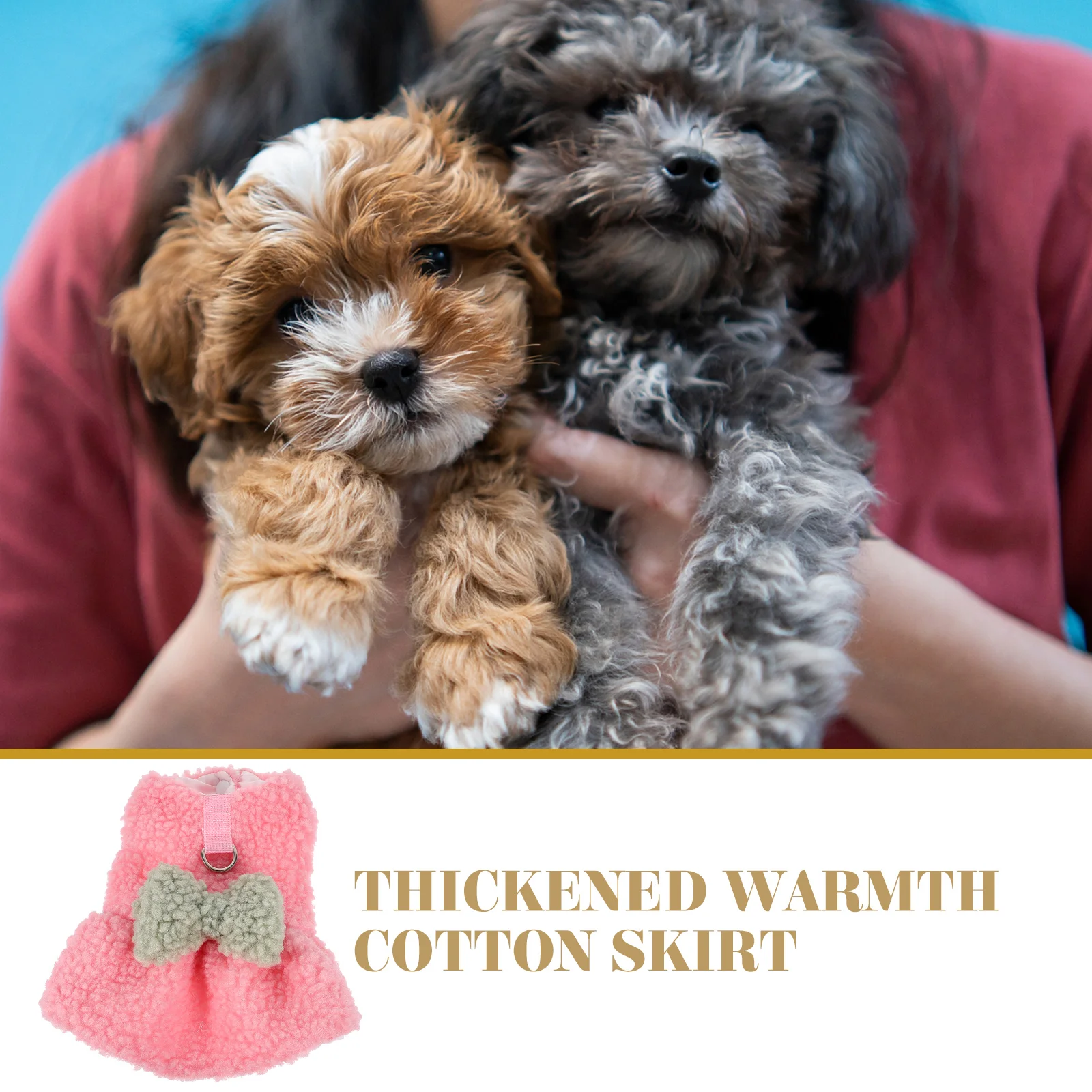 

Thickened Warm Pet Clothes Soft Dog Coat With Butterfly Bow Design For Puppies Cute Thermal Puppy Clothing Windproof