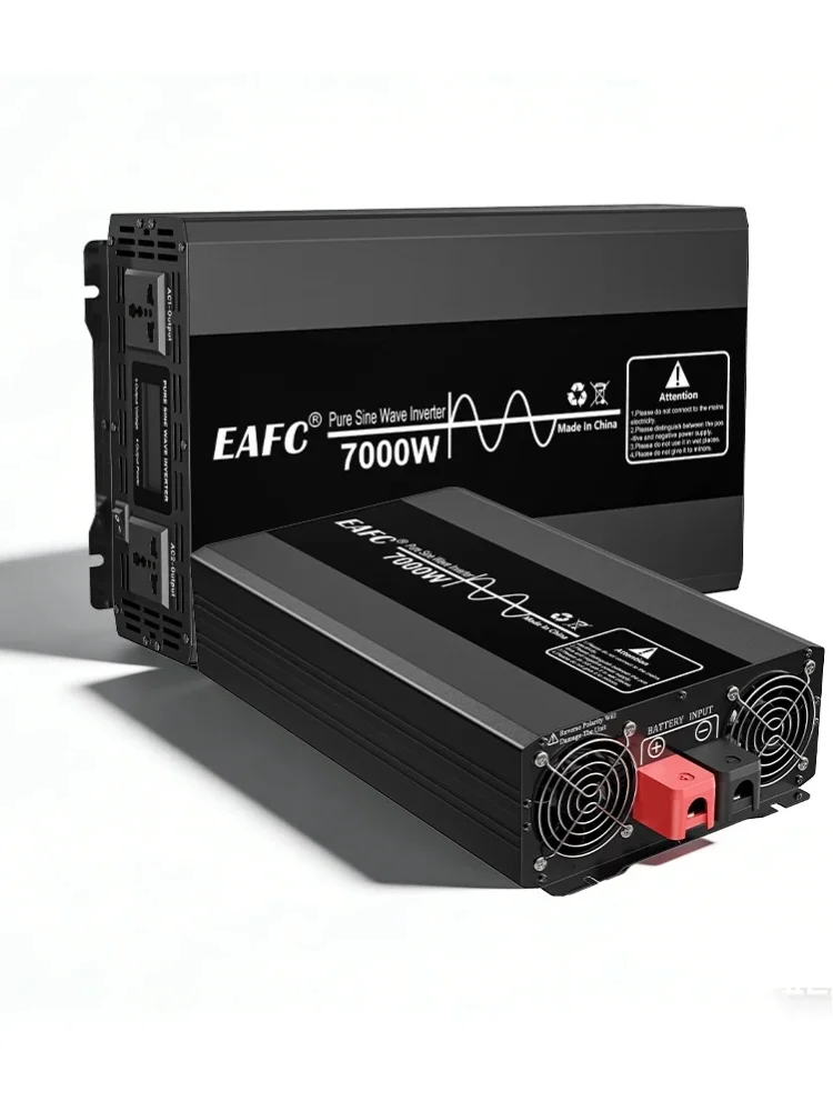 EAFC 50Hz Reiner Sinus-Wechselrichter 4000W 5000W 7000W Solar-Auto-Wechselrichter DC12V 24V zu AC220V Spannungswandler für Zuhause und Fahrzeuge