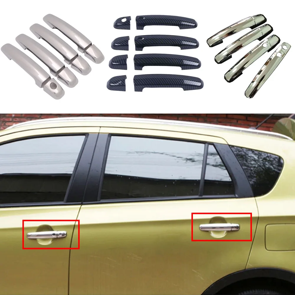 

Накладка на поручни автомобиля, рамка, обшивка лампы, хромированный подлокотник из АБС-пластика, дверная ручка для Suzuki S-Cross SCross SX4 2017 2018 2019 2020 2021